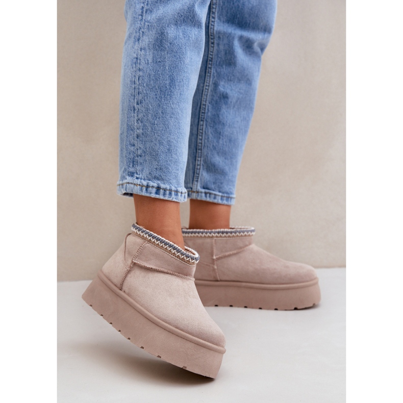 Step in style Čizme za snijeg Model Heslania HY877-39 Svijetlo bež - Korak sa stilom 1