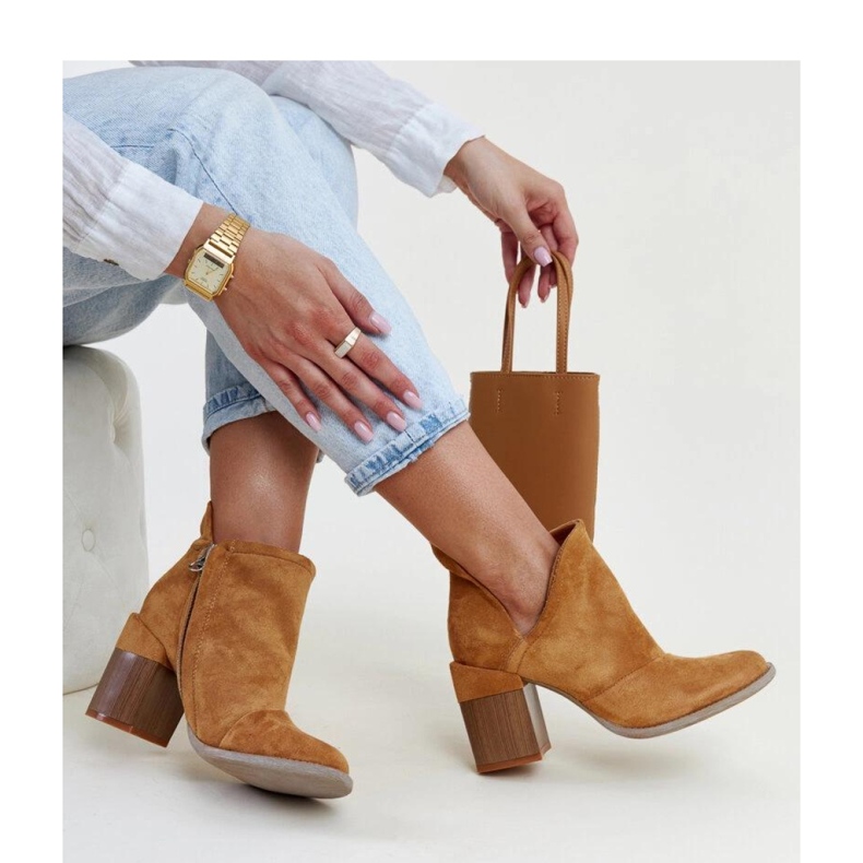 Smeđe gležnjače s izrezom iz Brankke - Solea smeđa 1