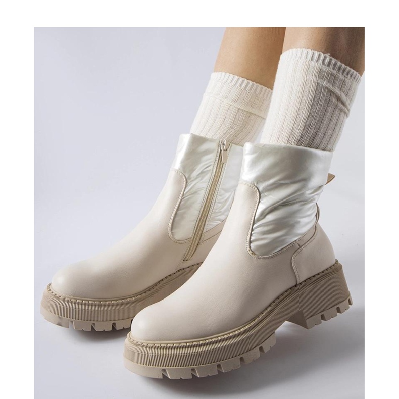 Bež gležnjače s ukrasnim gornjištem Garrett - Solea 1