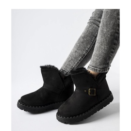 Crne izolirane čizme za snijeg s izrezom Monal - Solea crno 1