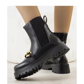 Crne gležnjače s visokim potplatom Pesa - Solea crno 1