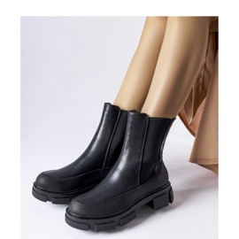 Crne gležnjače s elastičnim gornjištem Faisal - Solea crna 1