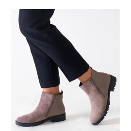 Smeđe čizme na platformu od eko brušene kože Kirla - Solea smeđa 1