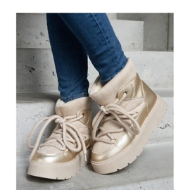 Bež čizme za snijeg s platformom izolirane krznom Sapphi - Solea 1