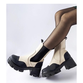 Bež i crne masivne gležnjače Mafalda - Solea 1