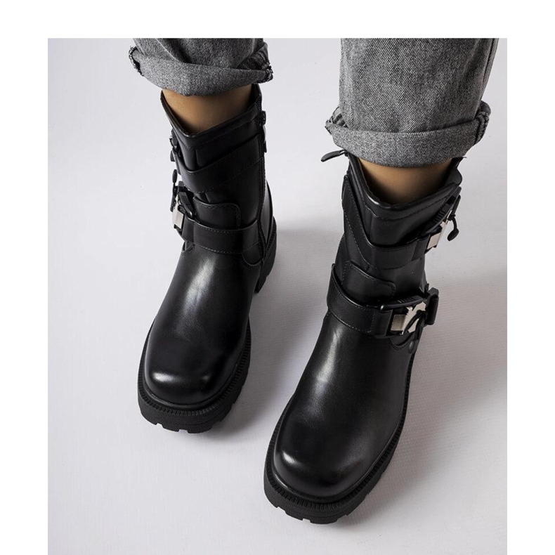 Crne masivne čizme Enrico - Solea crna 1