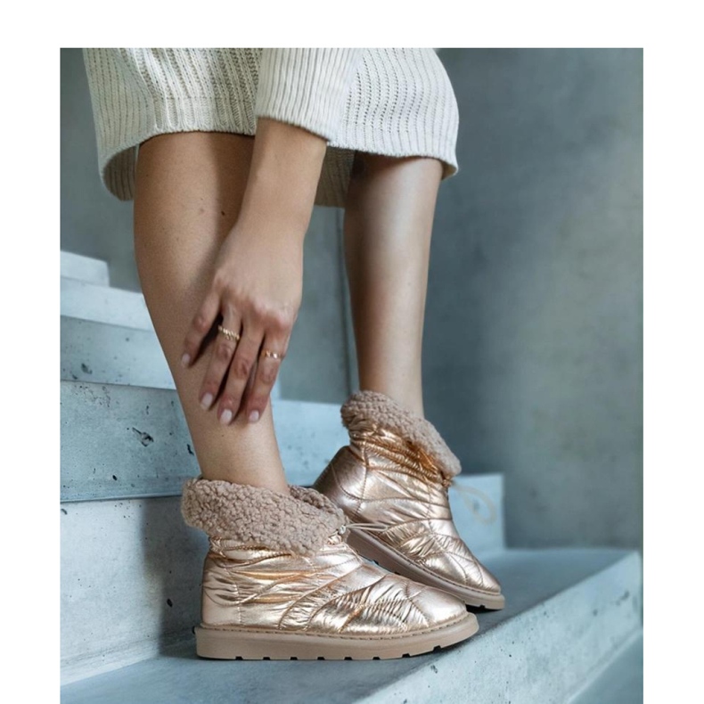 Zlatne čizme za snijeg s manžetom Caellita - Solea 1