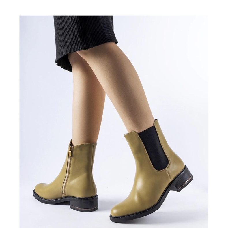 Maslinaste izolirane klasične Bagnoro čizme - Solea zelena 1