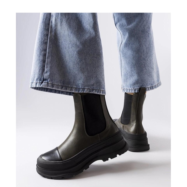 Zelene čizme s platformom Bellucci - Solea zelena 1