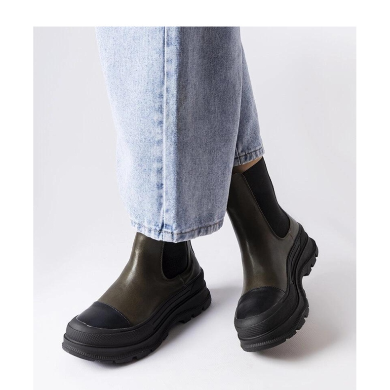 Zelene čizme s platformom Bellucci - Solea zelena 2