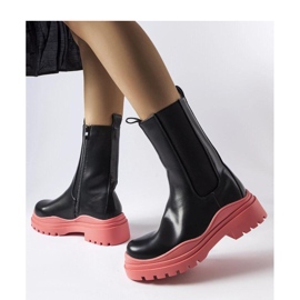 Crne čizme s potplatom u boji crna 1