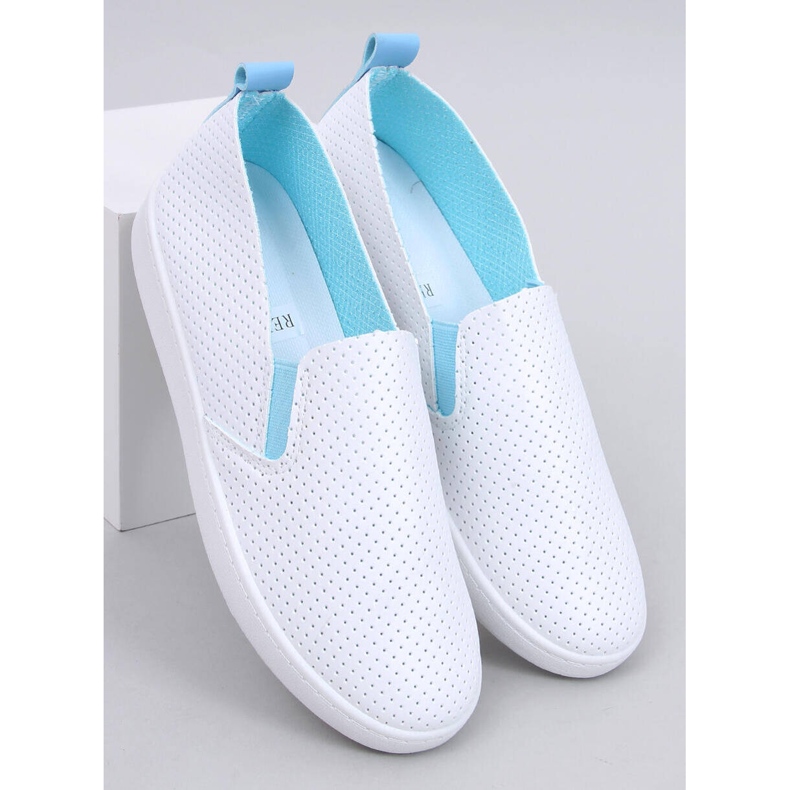 BIJELO/PLAVE slip-on tenisice bijela 1