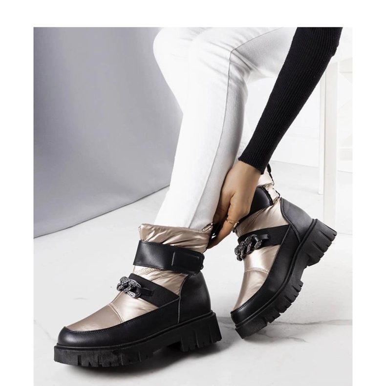 Zlatne čizme za snijeg s lancem Ephraim - Solea 1