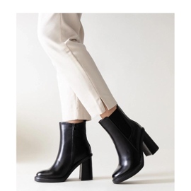 Crne gležnjače na visoku petu od Almase - Solea eko kože crna 1