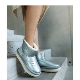 Svijetlo zelene tople čizme za snijeg na platformi Cores - Solea zelena 2