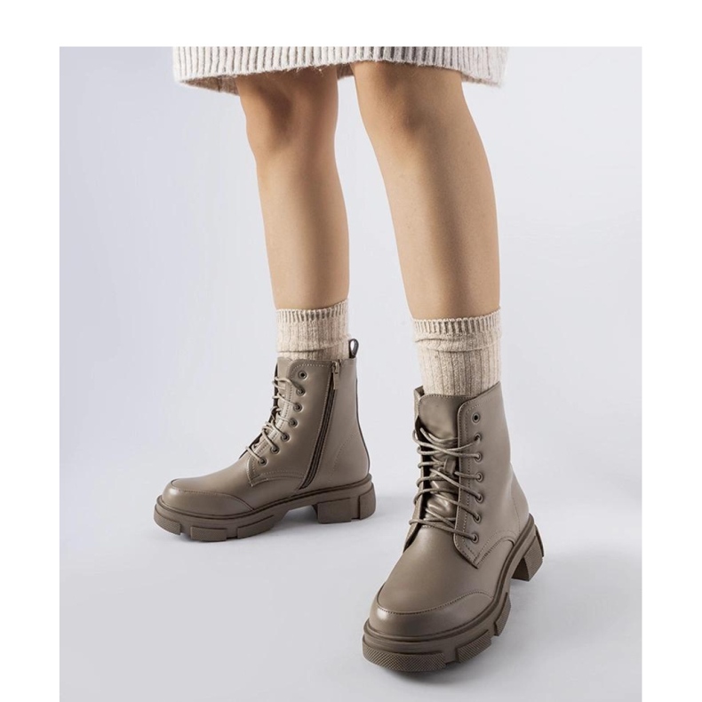 Radničke čizme sive i smeđe izolirane Cunningham - Solea smeđa 1