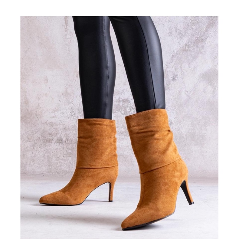 Smeđe čizme na visoku petu Bileis - Solea smeđa 1