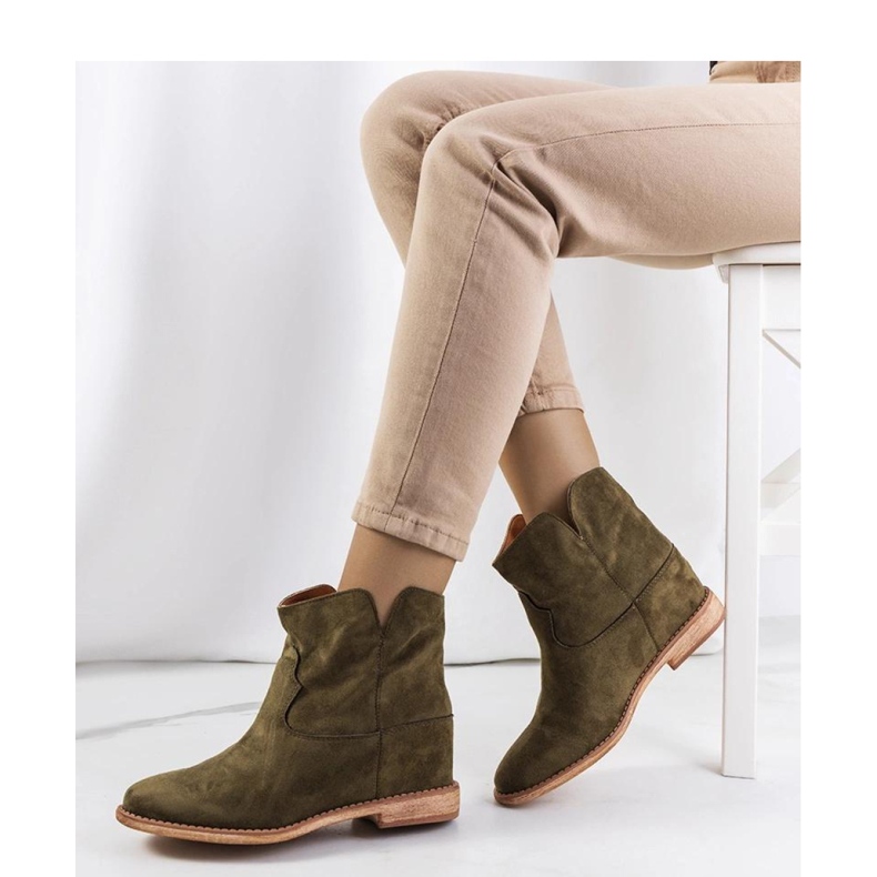 Zelene gležnjače na indoor wedge Zoki - Solea zelena 1