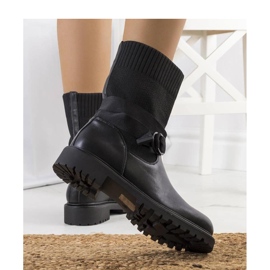 Crne gležnjače s elastičnim gornjištem Ricky - Solea crno 1