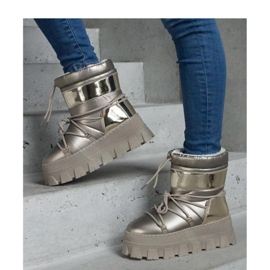 Zlatne čizme za snijeg na platformu s oslikanim Losta - Solea umetcima 1