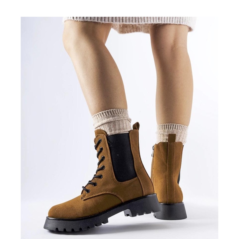 Smeđe čizme s masivnim potplatom Swinford - Solea smeđa 1