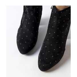 Crne gležnjače sa štrasom, eko antilop Suvi - Solea crna 2