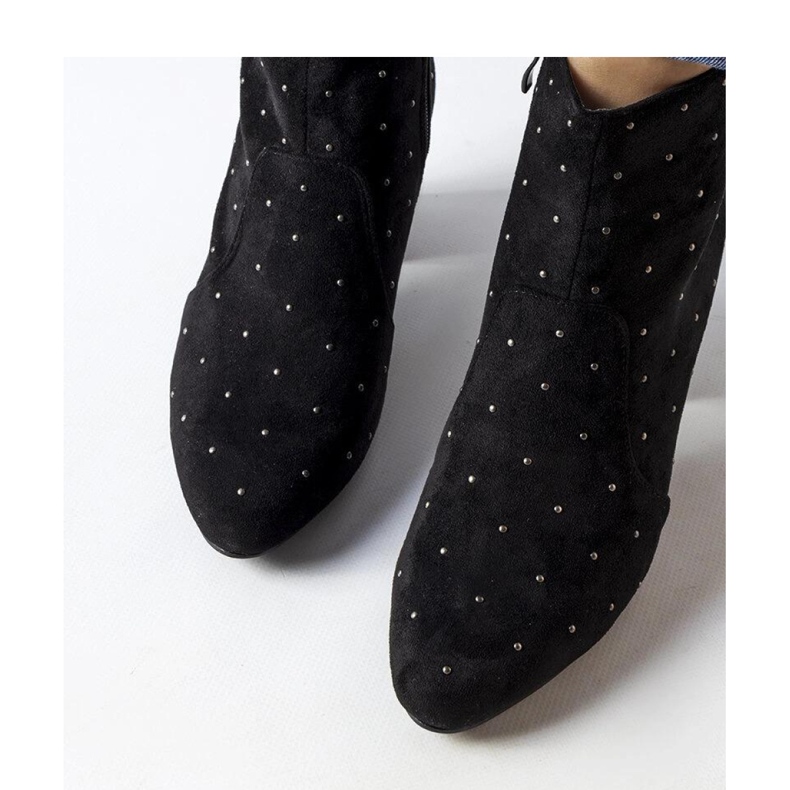 Crne gležnjače sa štrasom, eko antilop Suvi - Solea crno 2