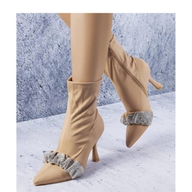 Solea Bež gležnjače ukrašene cirkonima 1