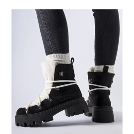 Crne radničke čizme sa ukrasnim jezikom crna 1