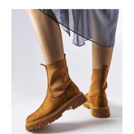 Smeđe čizme od eko brušene kože Big Star MM274541 smeđa 1