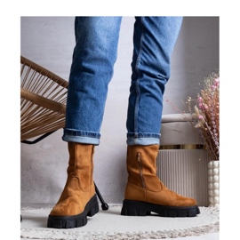 Smeđe gležnjače s platformom smeđa 1