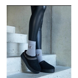 Čizme za snijeg s platformom i izvezenim uzorkom crna 2