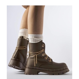 Smeđe čizme s lancem smeđa 2