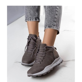 Sive izolirane ženske čizme za planinarenje siva 1