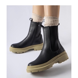 Crne gležnjače s maslinastim potplatom crna 1