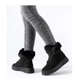 Crne čizme za snijeg s platformom crna 1