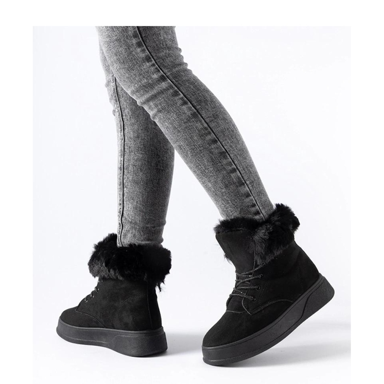 Crne čizme za snijeg s platformom crno 1