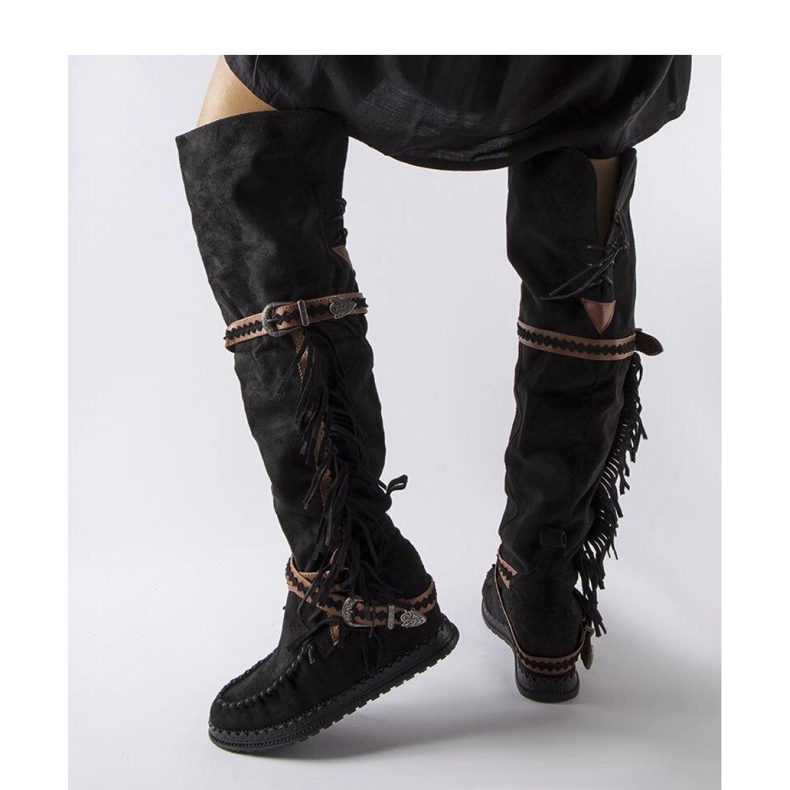 Crne čizme na klin crna 1