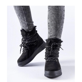 Crne čizme za snijeg s platformom crna 1