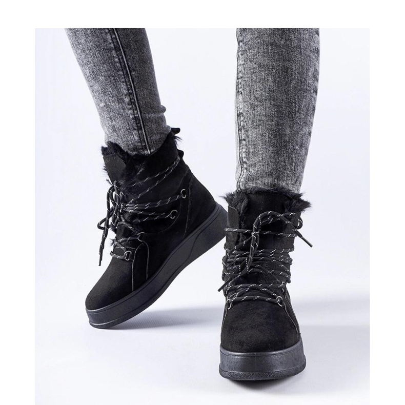 Crne čizme za snijeg s platformom crna 1