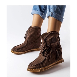 Smeđe čizme na klin smeđa 1