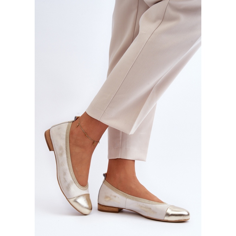 Udobne balerinke Model Zazoo 2890/004 zlatna zlatni 1