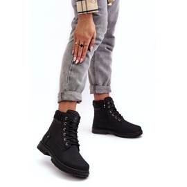 News Ženske kožne izolirane trappers crne crna 4