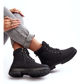 News Ženske kožne izolirane trappers crne crna 6