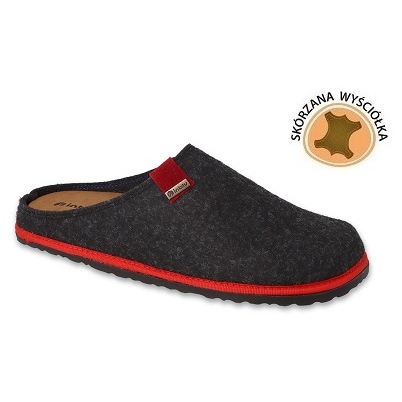 Inblu muške papuče s kožnim umetkom 155M021 crne crna 1