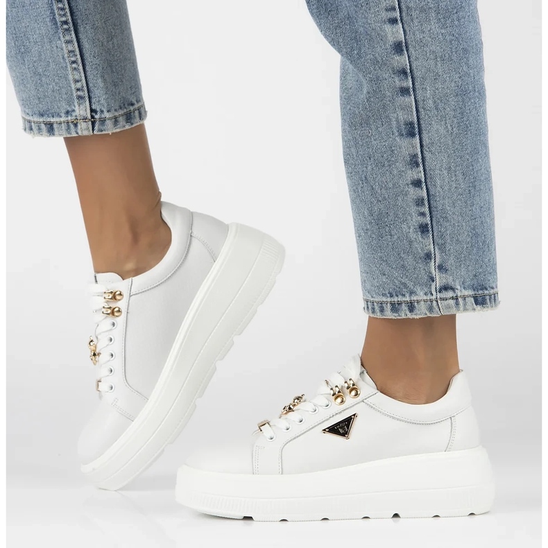 Filippo DP6382/24 Wh kožne tenisice, bijele bijela 1