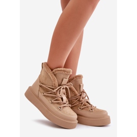 Tamno bež čizme za snijeg Tamidra na platformu 2