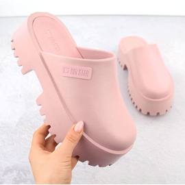 Ženske ružičaste japanke s masivnim potplatom Big Star NN274020 ružičasta 1