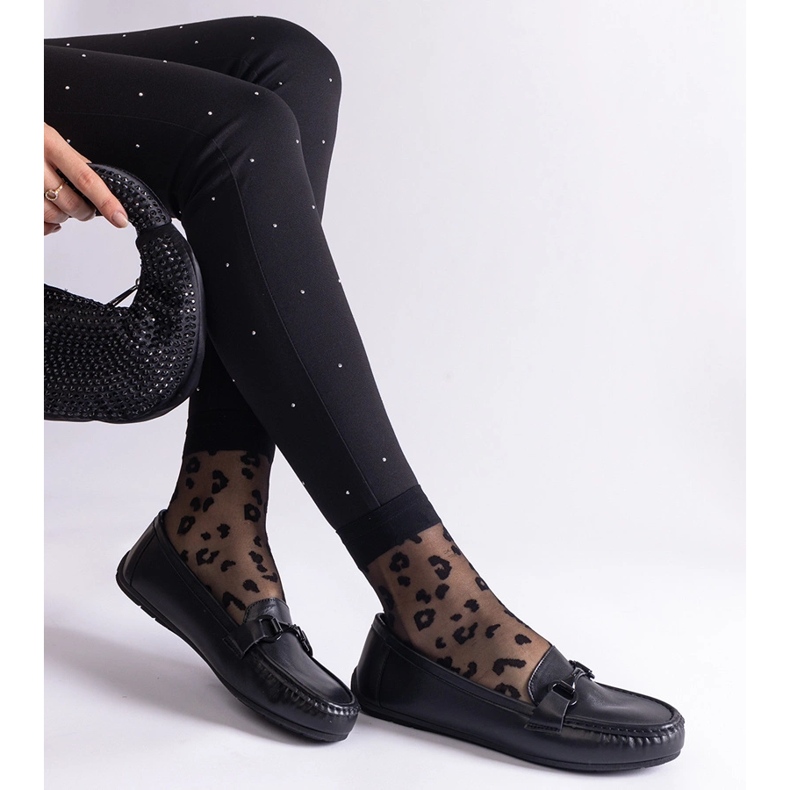 Crne klasične mokasine od eko kože crna 2