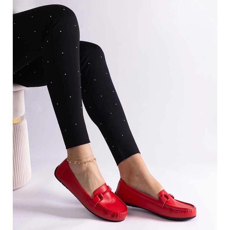 Crvene klasične mokasine od eko kože crvena 1